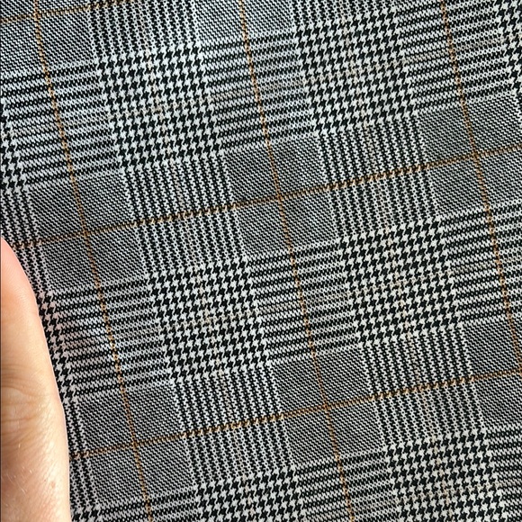 Topshop petite 4P Gray Plaid Pants tartan trousers - Picture 9 of 11